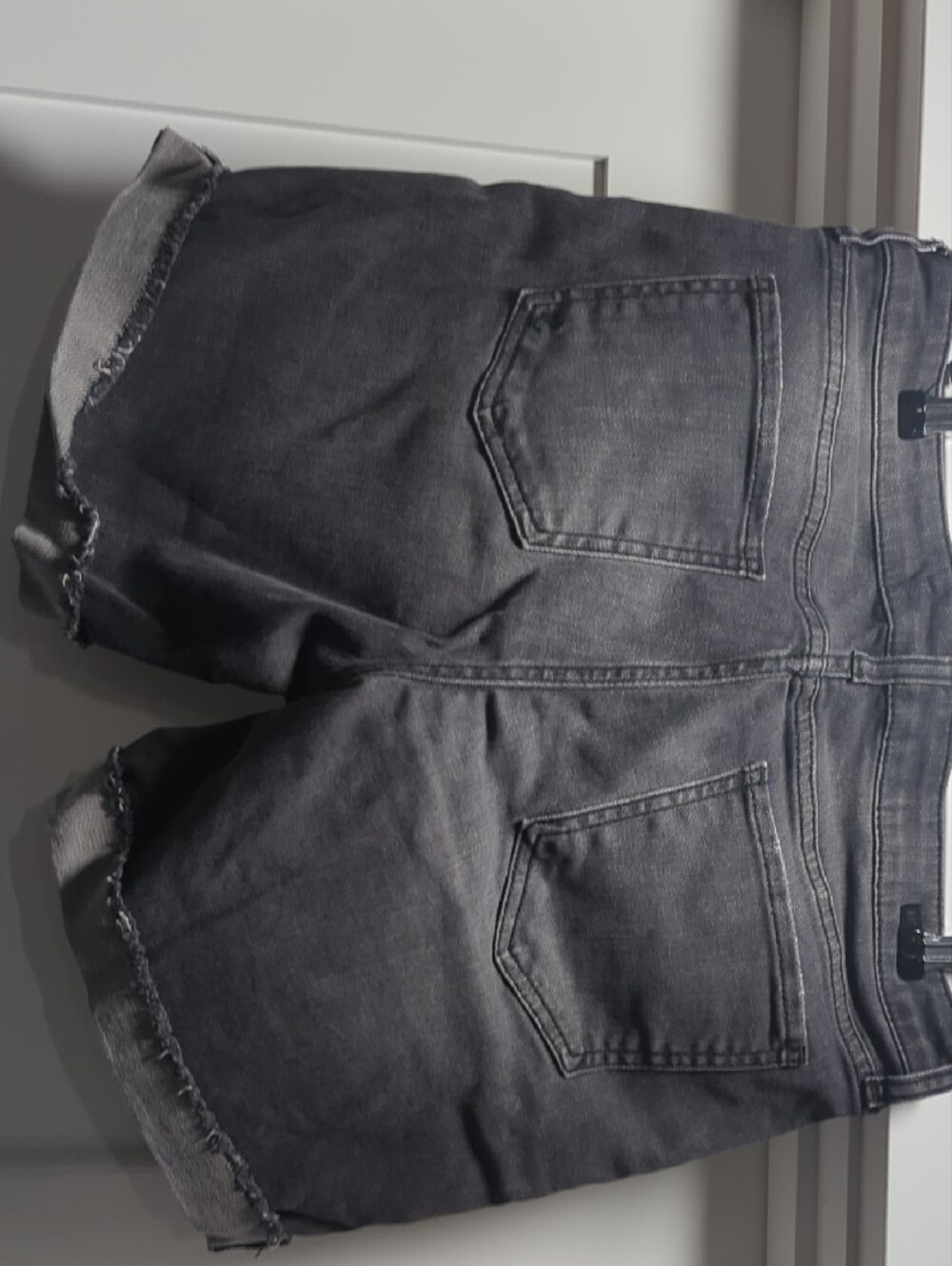 Kut from the Kloth Charcoal Roll-Cuff Denim Shorts - Picture 5 of 5